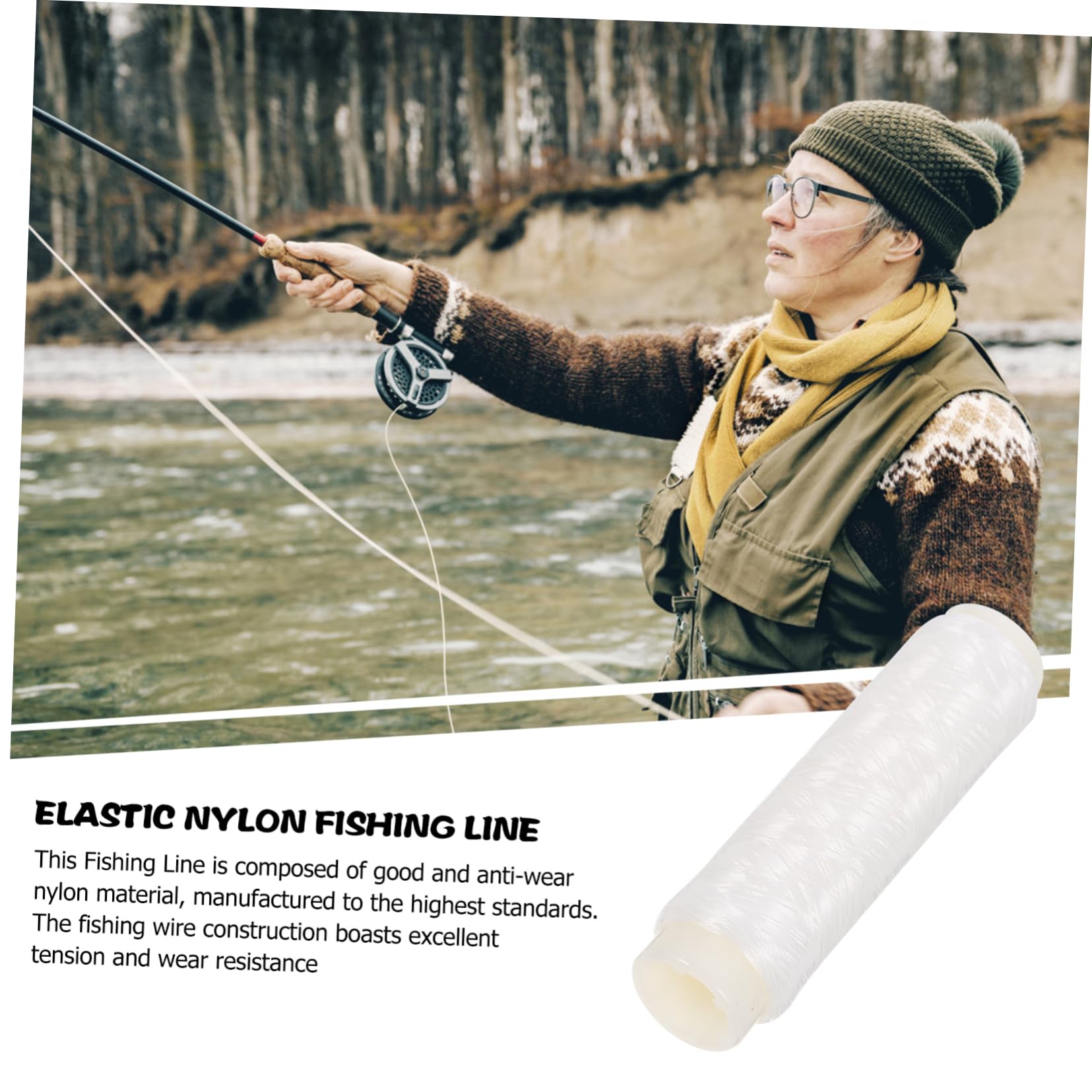 OSOLADY 3 Rolls Lightweight Nylon Fishing Line High Toughness Wear Resistant Fishing Wire for Professional Leisure Use for Outdoor