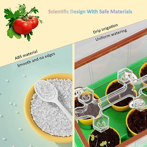 Miniatura 6 de Kit de jardinería para niños, kit de terrario de cultivo de invernadero, juego de cultivo de plantas, descubrimiento, regalo educativo de jardinería