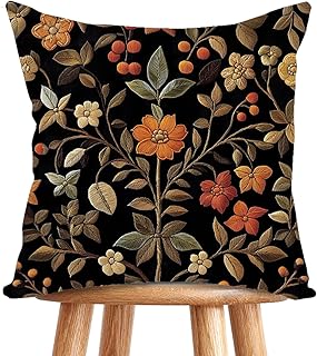 William Morris Abstract Vintage Print Floral Velvet Design Throw Pillow ...