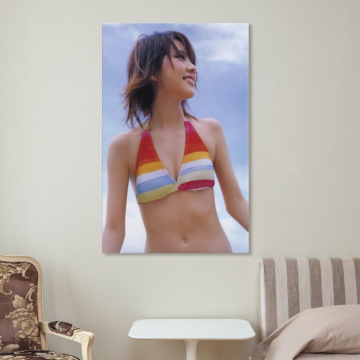 田中れいな ポスター 装飾絵画 キャンバス ウォールアート リビングルーム ポスター 寝室 絵画 フレームスタイル 16x24インチ