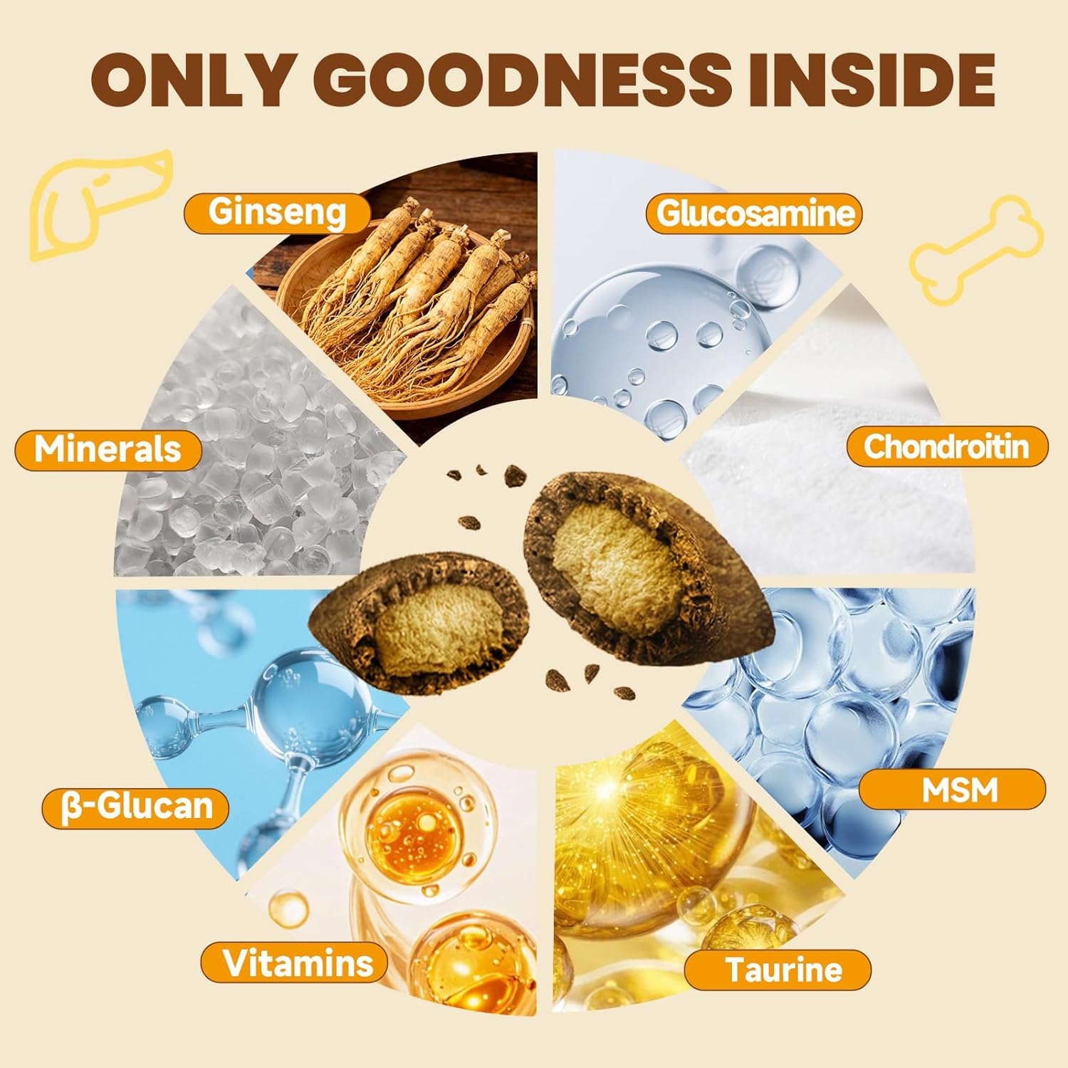 24 in1 Dog Mushroom Chews & 25 in1 Dog Mushroom Chews - Lumps & Bumps - Gut, Hip, Joint, Skin, Coat, Immune Health