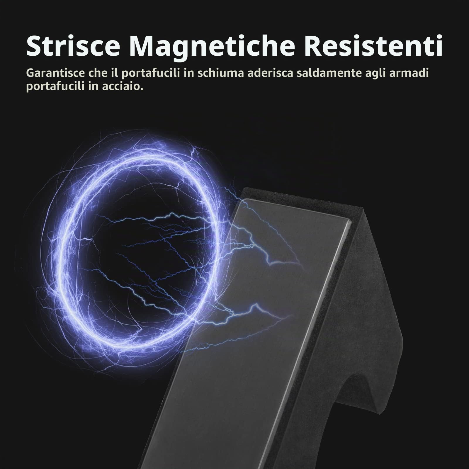 BOOSTEADY Portafucili per Armi da Fuoco per Fucili e Rastrelliera Fucili Schiuma con Strisce Magnetiche Regali per Cacciatori