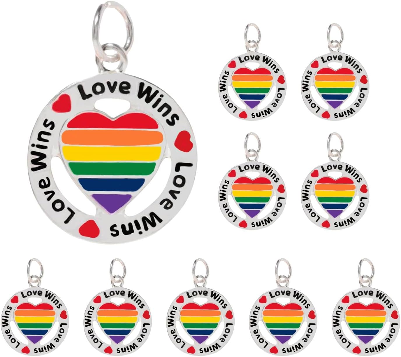 Lesbian Same Sex Female, Gay, Bisexual, Transgender, Queer, Pansexual, Straight Ally, Rainbow, Pride - Rectangle, Triangle, Cross, Flag, Porcupine, and Heart Shaped Charms - Perfect for LGBTQ, Jewelry Making, DIY Projects, Support Groups, and More!