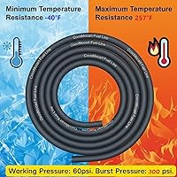 Vista 4 de Línea de combustible elástica de 9.85 ft (3. m) de longitud, 1/4 de pulgada (6.35 mm) de diámetro interno, y 20 piezas de abrazaderas de manguera