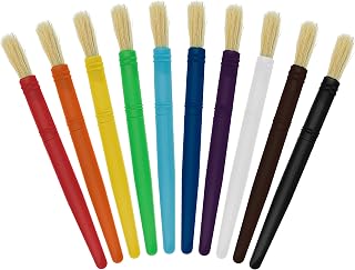 U.S. Art Supply 10-Piece Thick Paint Brush Set - Large Paint Brushes, Bulk Classroom Painting Brushes for Crafts, Tempera, Painting Projects, Posters, Pumpkin & Acrylic Art