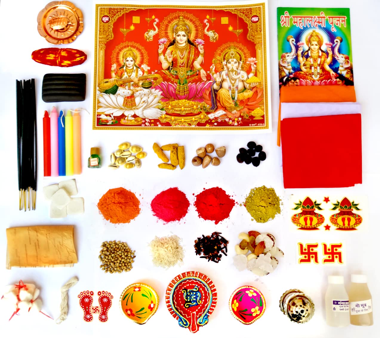Buy Goswami Vision Pujan Samagri for Diwali Pooja Samagri Kit Deepawali/Diwali Puja Lakshmi