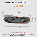 Standing Desk Mat, Standing Desk Balance Board, with Anti Fatigue Roller Ball, Wooden Wobble Balance Board for Standing Desk, Non-Slip Comfort Floor Mat with Ergonomic Design for Home & Office