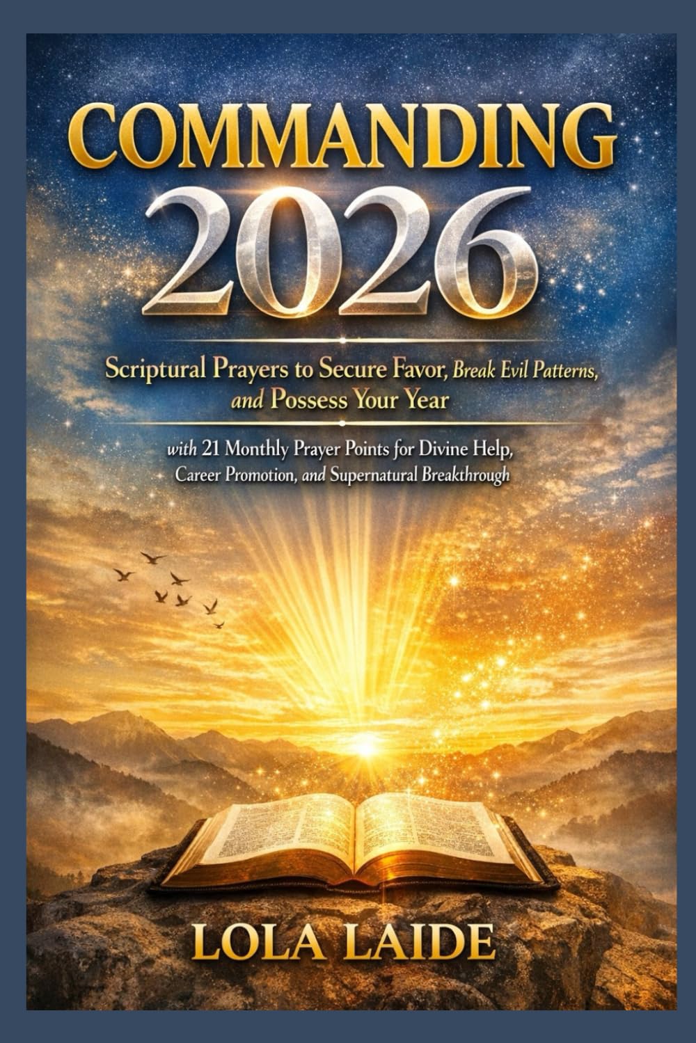 COMMANDING 2026: Scriptural Prayers to Secure Favor, Break Evil Patterns, and Possess Your Year with 21 Monthly Prayer Points for Divine Help, Career Promotion, and Supernatural Breakthrough