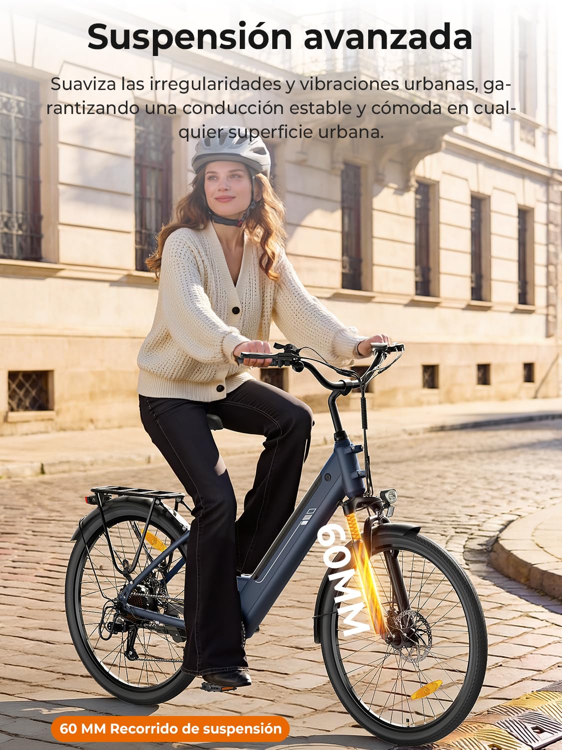 Touroll Bicicleta eléctrica, J1/J2 ST, Autonomía de 100km, Motor 45 NM, 15.6Ah Batería Desmontable, Bicicleta de montaña eléctrica