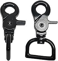 Vista 2 de Paquete de 4 broches de tijera con disparador de níquel negro de 1 pulgada