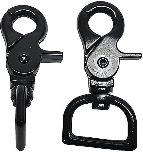 Miniatura 2 de Paquete de 4 broches de tijera con disparador de níquel negro de 1 pulgada