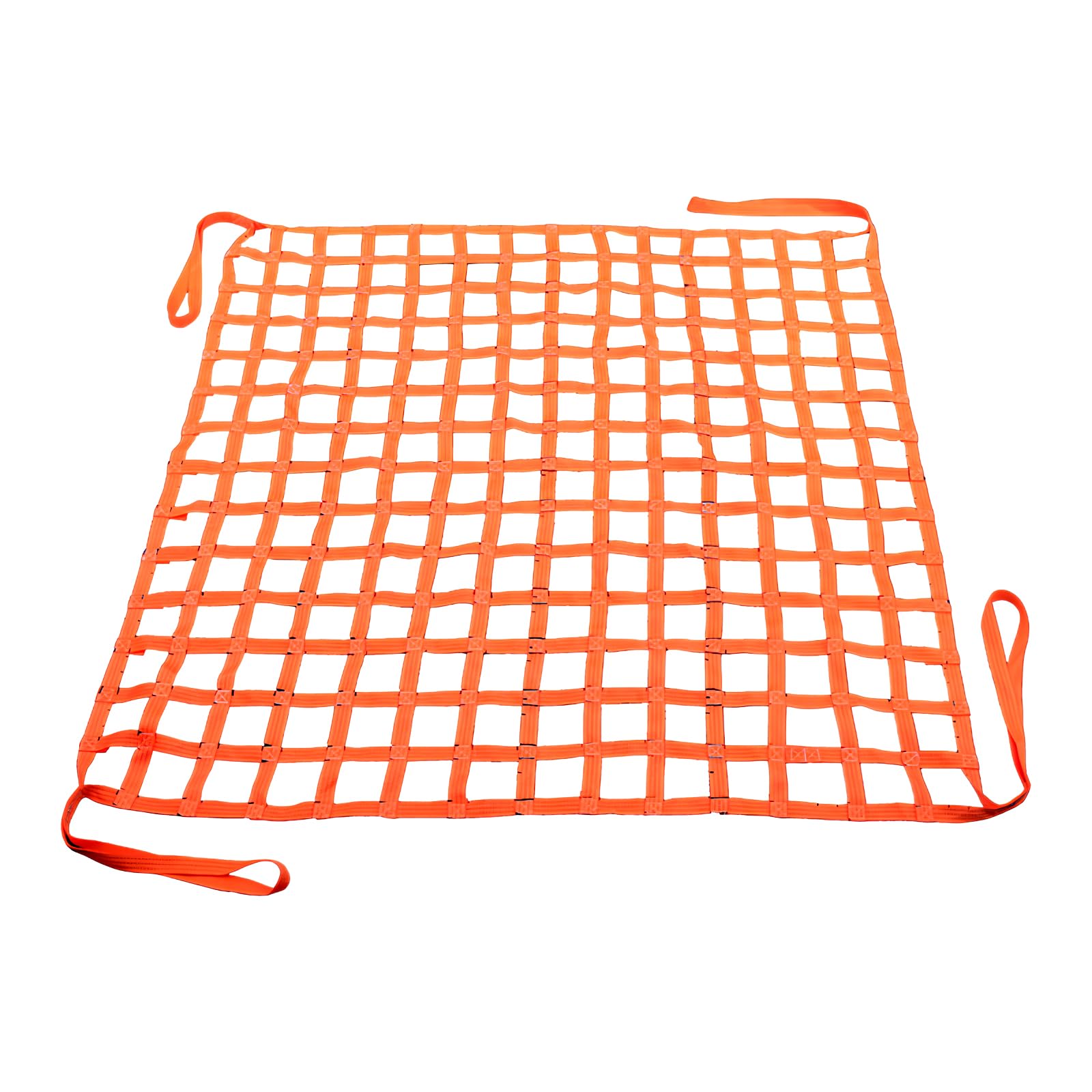 Filet de Levage Polyester 1x1 M 300 KG Suspendu, Orange, Pour Chargement et Déchargement Remorque