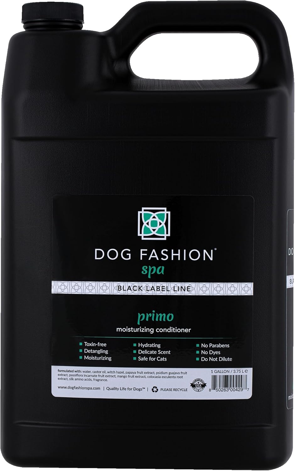 Dog Fashion Spa Primo Conditioner for Dogs, Detangling and Nourishing Coat Care, Infused with Fruit and Flower Extracts, Sulfate-Free, Signature Scent, Made in USA, 1 Gallon