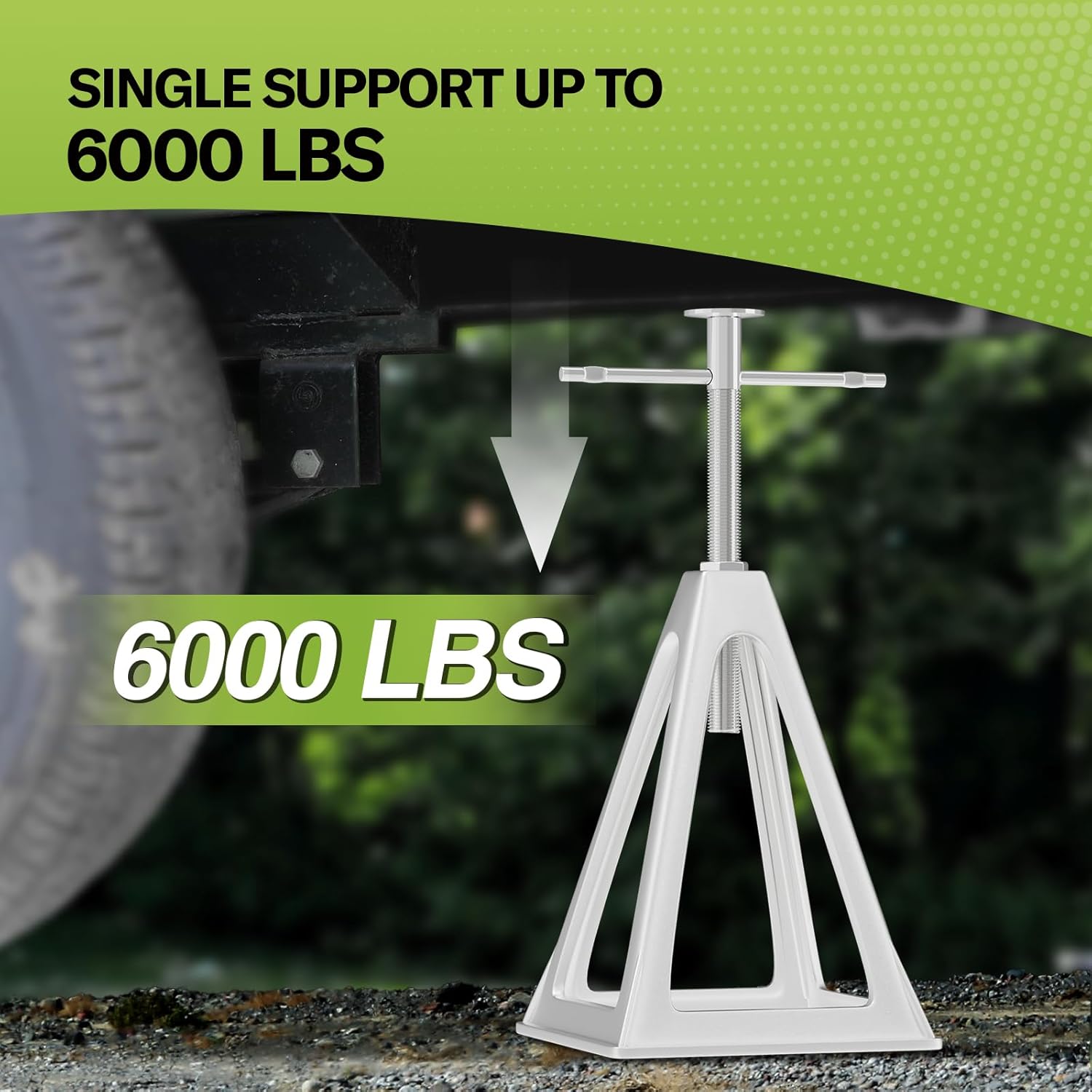 RVMATE Stack Jack 4 Pack, for RV, Camper and Trailer Stabilization, Aluminum RV stabilizer, Adjustable from 11 inch to 17 inch