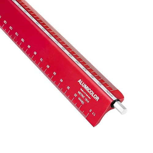 Miniatura 3 de Alumicolor Select-a-Scale Herramienta de dibujo métrico con varilla de calibración (30CM, verde)