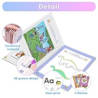 Vista 7 de Cuaderno de práctica mágica, libro de práctica de escritura reutilizable, para caligrafía de niños en edad preescolar de 3 a 8 años