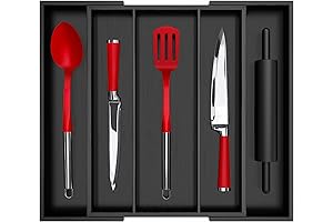 ROYAL CRAFT WOOD Expandable Black Drawer Dividers