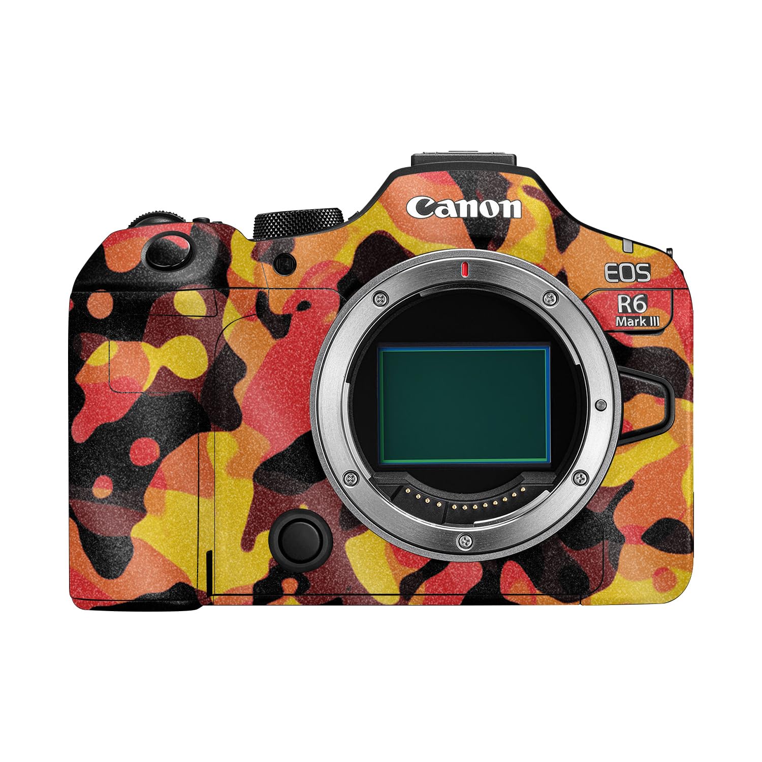 Glossy Glitter Camera Skin Compatible with Canon EOS R6 Mark III (2025) - Warm Modern Camo - Premium 3M Vinyl Protective Wrap Decal Cover - Easy to Apply | Crafted in the USA by MightySkins