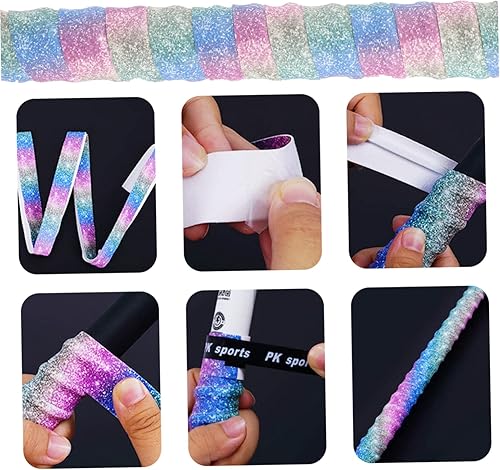 Miniatura 9 de 10 piezas de raqueta de tenis con mango antideslizante, banda de sudor, accesorios de envoltura que absorben el sudor para cinta de agarre, cintas
