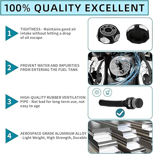 Miniatura 3 de Tapón de gasolina para motocross, tapa de depósito de combustible de motocicleta con válvula de respiración, universal CNC para SSR, Taotao Apollo