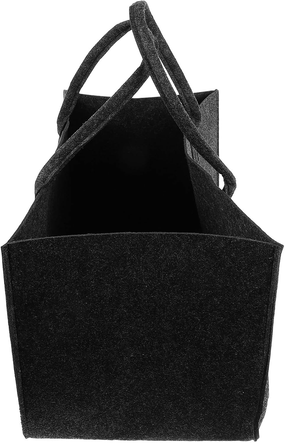 Luxshiny Felt Firewood Storage Bag Large Wood Carrier Tote with Handles Portable Log Holder for Indoor Fireplace and Camping Use, Single Pack