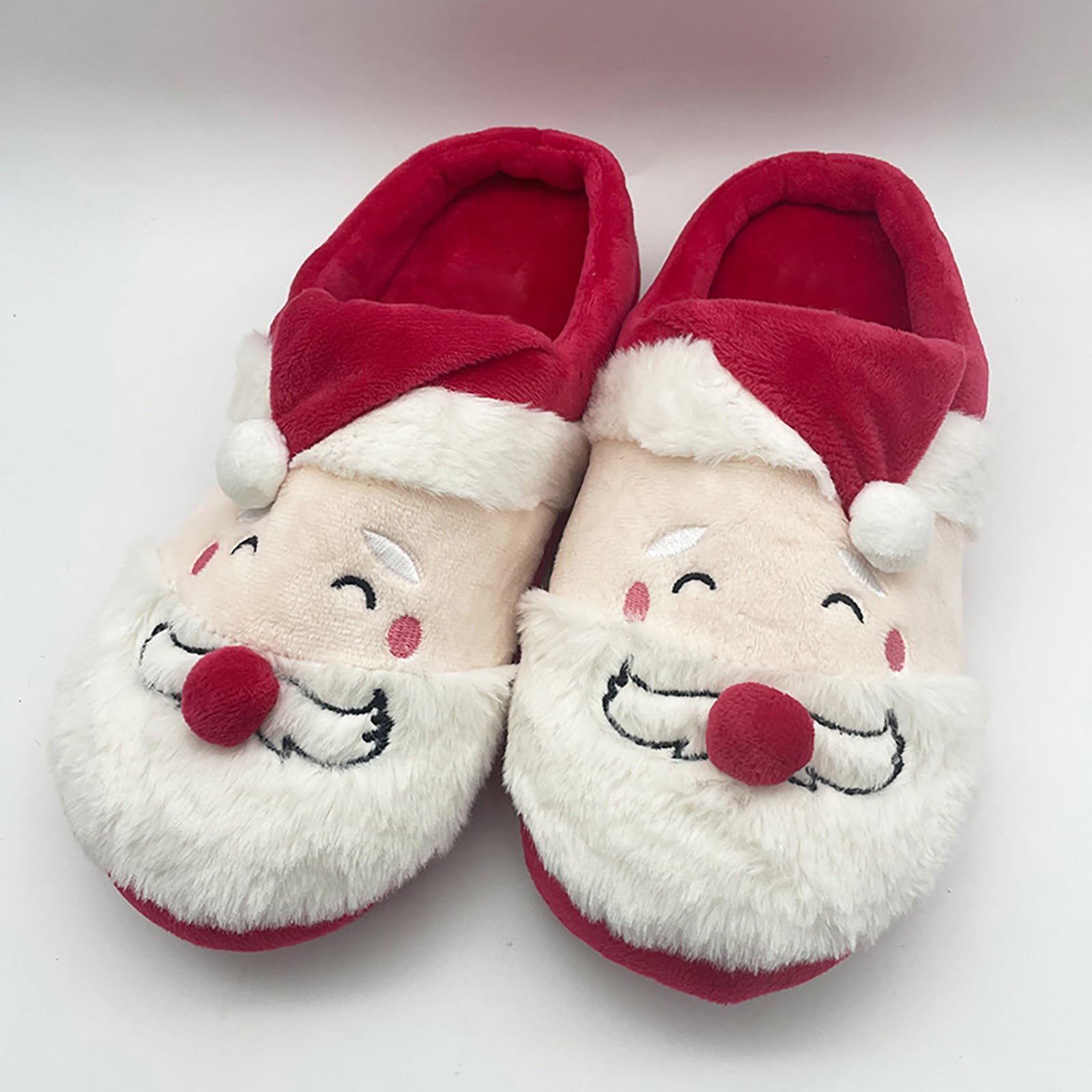 Pantuflas de invierno para parejas, de Papá Noel, para hombre y mujer, cálidas y cómodas para el hogar