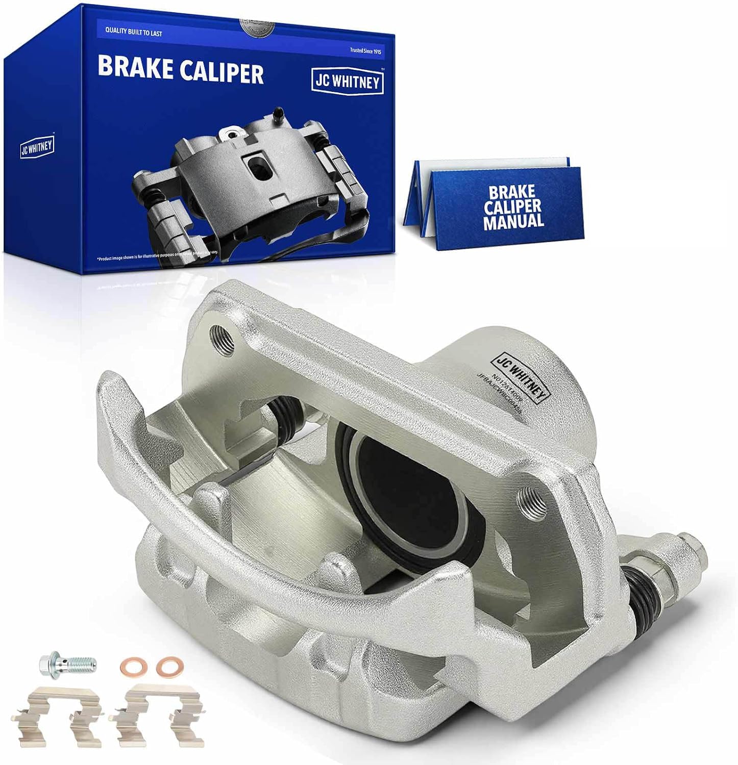 JC Whitney JFBAJCWBC00456 Front Left Brake Caliper Assembly with Bracket - Compatible with Chevrolet Spark 2016-2022