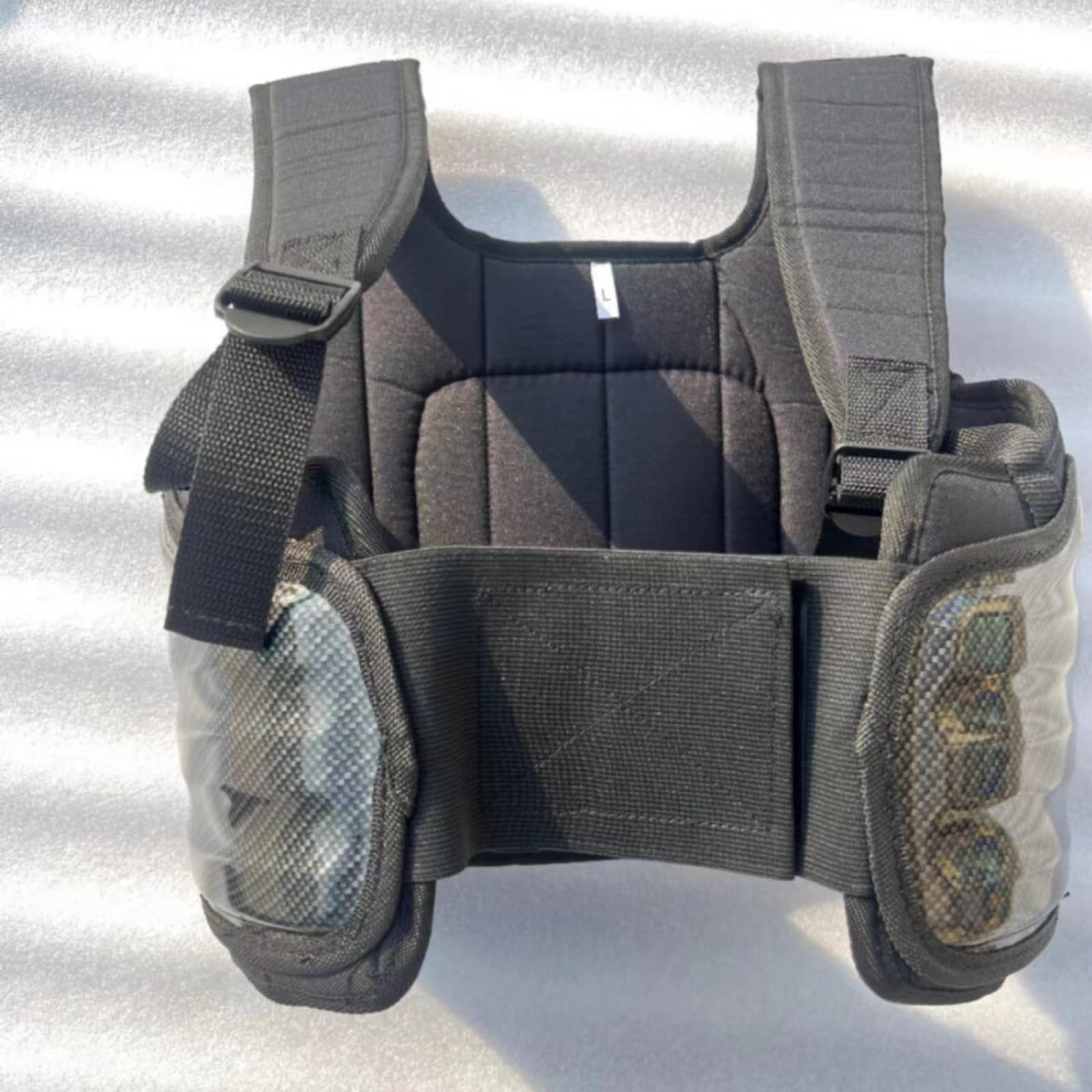 Chaleco Protector Karting Graneado Protector Pecho Costillas Tirantes Anchos Deportiva