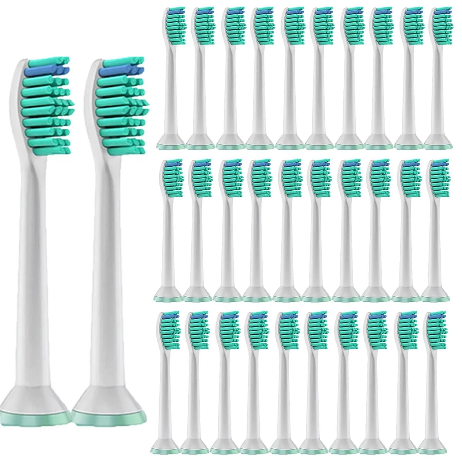 Testine di ricambio, compatibile con Philips, 1100 2100 4100 | 4300 5100 5300 6100, testina a scatto per spazzolino elettrico per adulti(32pcs)