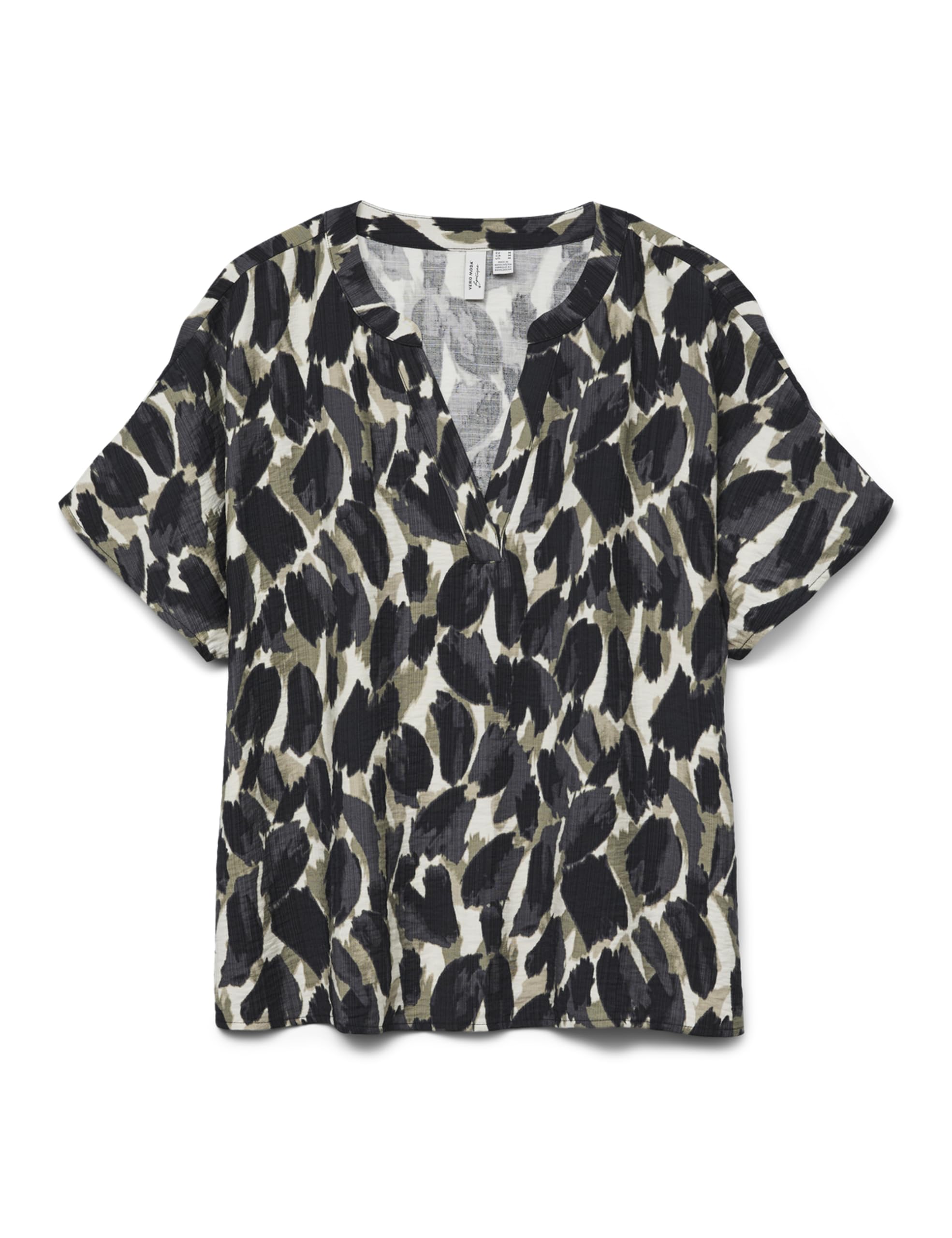 VERO MODA Women's Vmfanini S/S V-Neck Top WVN Btq Ga, Mermaid, L