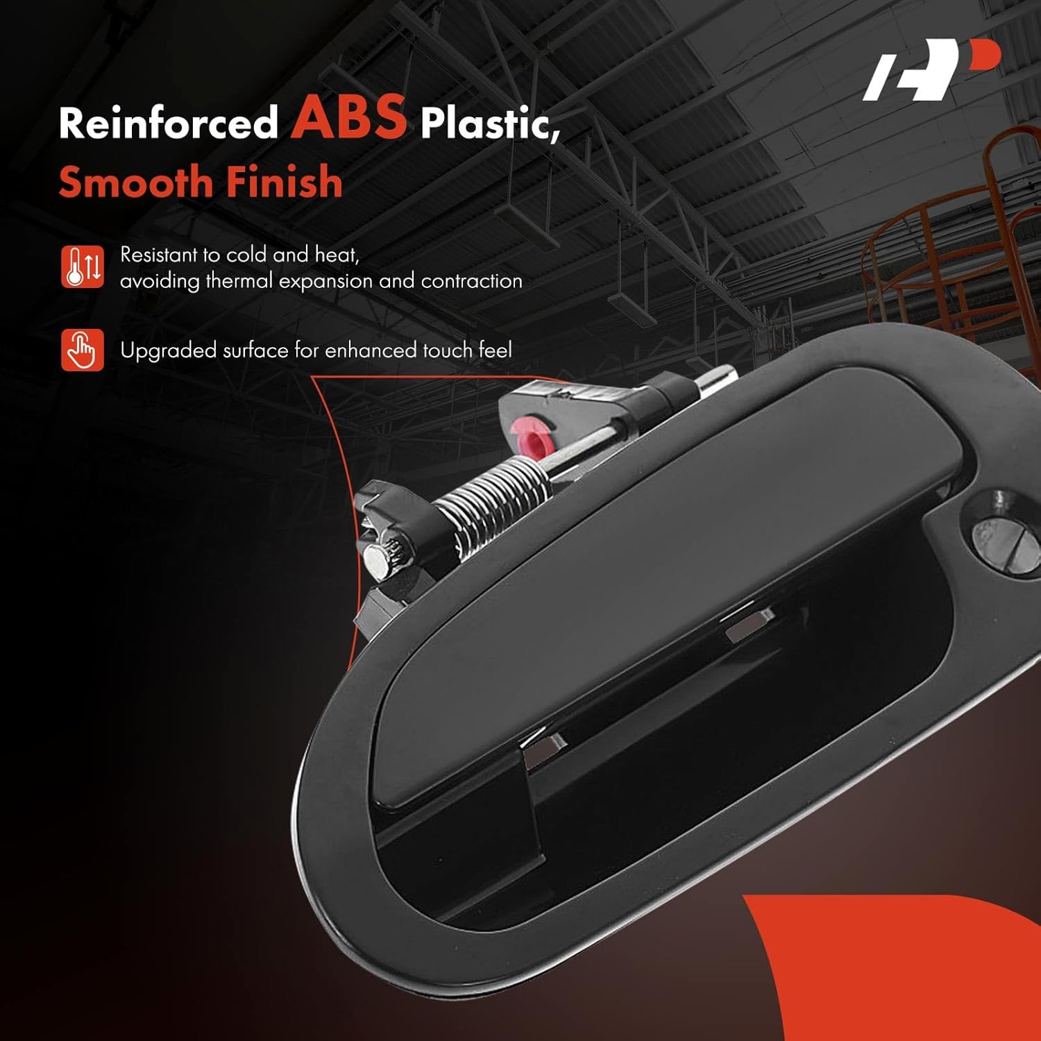 A-Premium Front Left Driver Side Exterior Door Handle with Keyhole Compatible with Honda Accord 1998 1999 2000 2001 2002 Sedan, Smooth Black, Replace# 72180-S86-K12, 72180-S86-K02YA