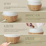 SALKING Diffuseur d’Huiles Essentielles Ultrasonique, Humidificateur d’Air Électrique 100 ML, Diffusion Silencieuse, Lumière Chaude avec Arrêt Automatique, pour Chambre, Yoga et Massage, Pack de 2 - 8