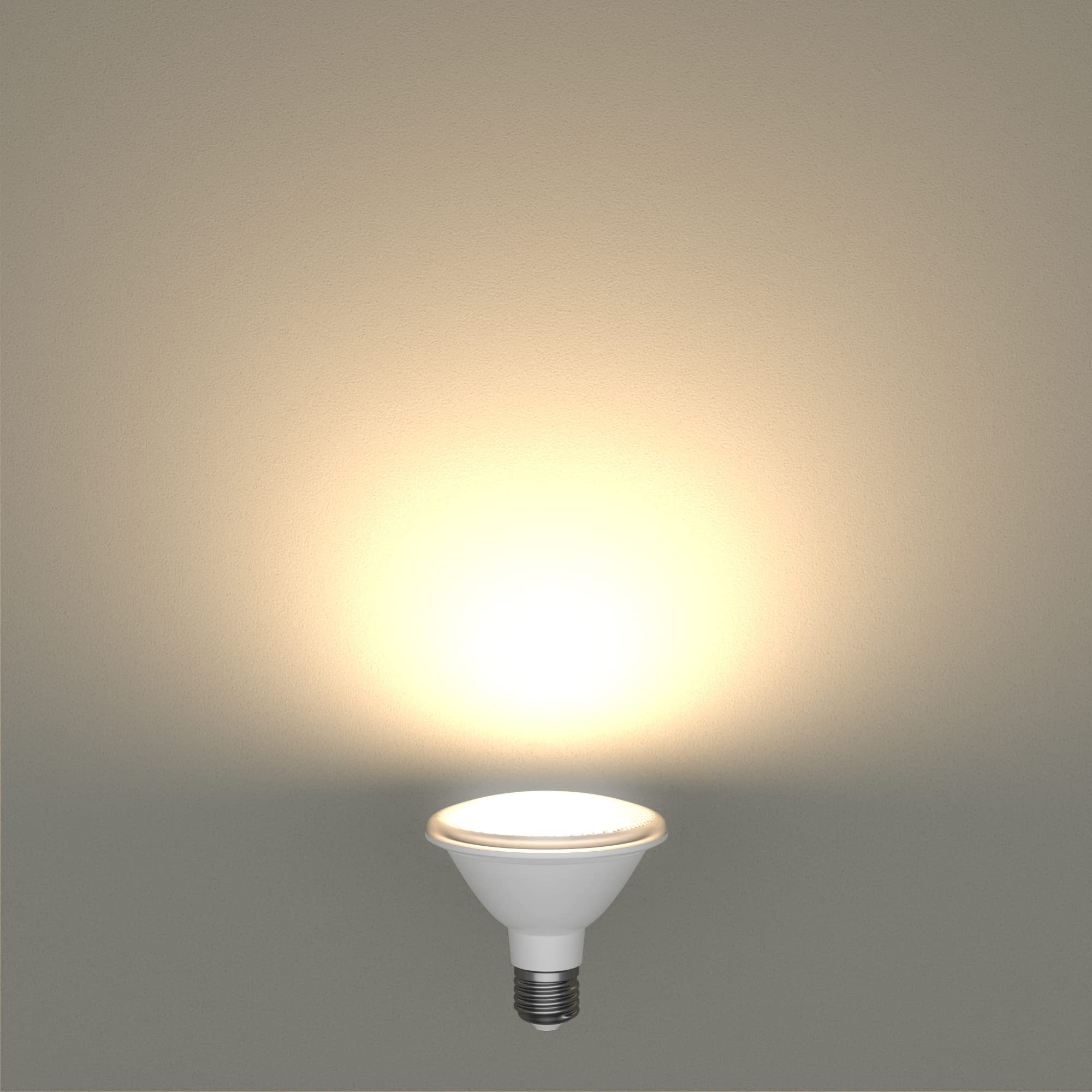 ledscom.de 4 Pieces E27 LED Bulb, PAR30 Short Neck, Warm White (2700 K), 12.9 W, 994lm, 42°, Reflector Mirror (Silver) - Image 3