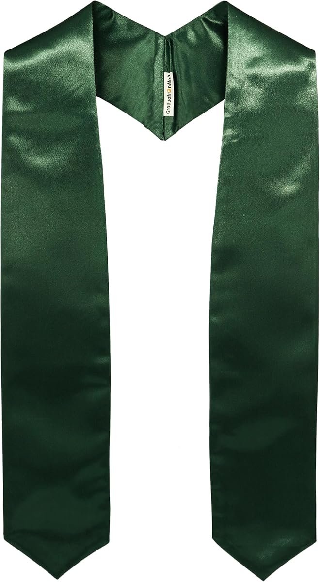GraduationMall Unisex Adult Plain Graduation Stole 60"/72"
