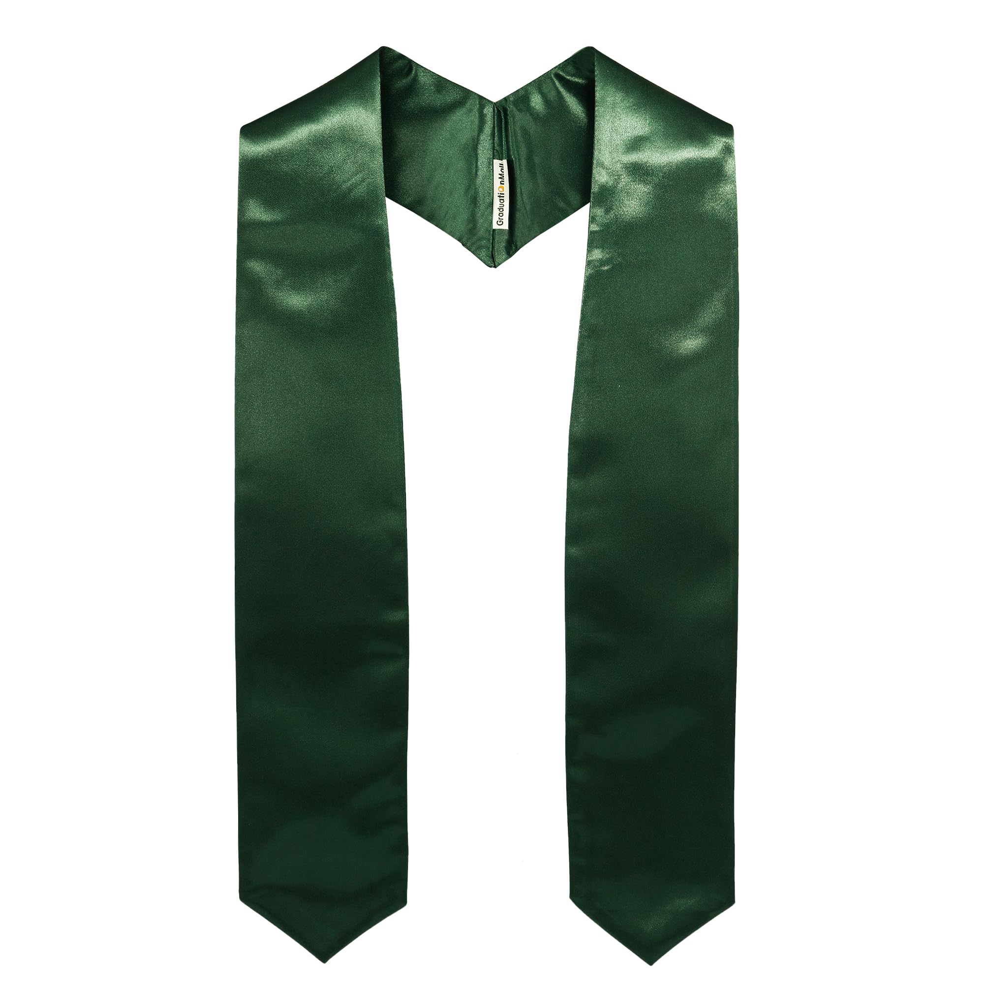 GraduationMall Graduation Stole for Adults Clergy Choral Stoles Academic Sash for School Church Ceremony Unisex 60" 152cm Forest