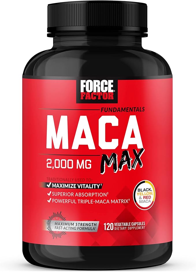 Force Factor Maca Max, Maca Root Capsules to Maximize
