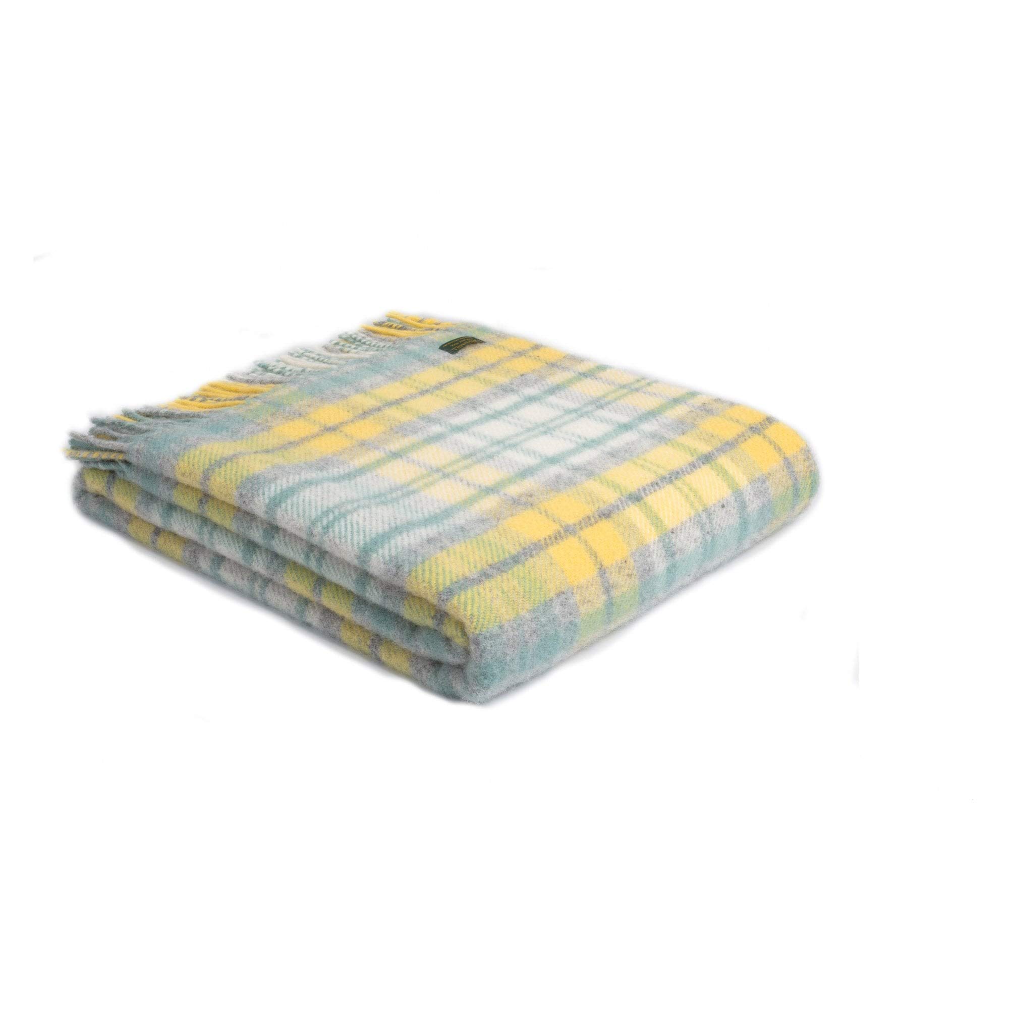 Tweedmill Ocean Pure New Wool Cottage Check Throw