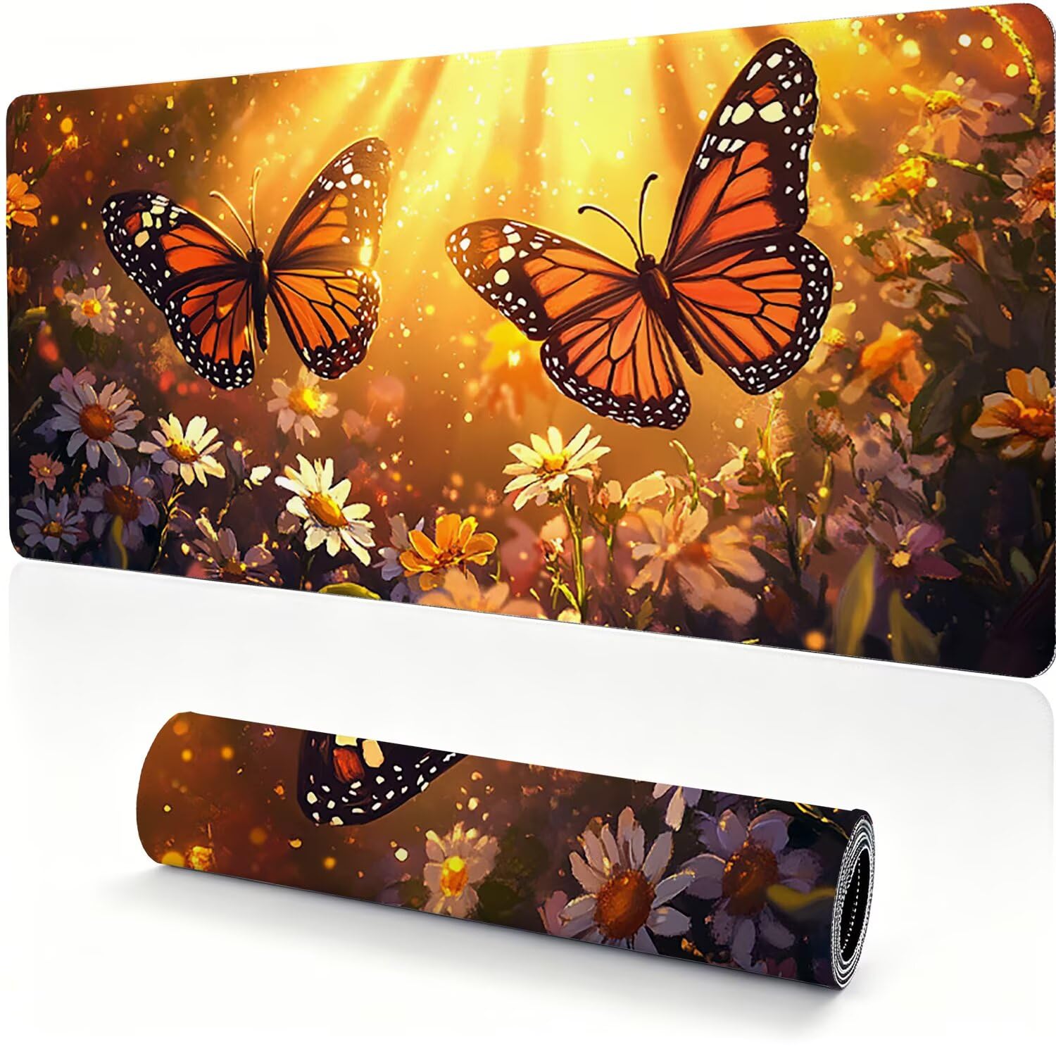 Podkładka pod mysz 1200x600x4mm, antypoślizgowa, motyl słońce 0x0-281