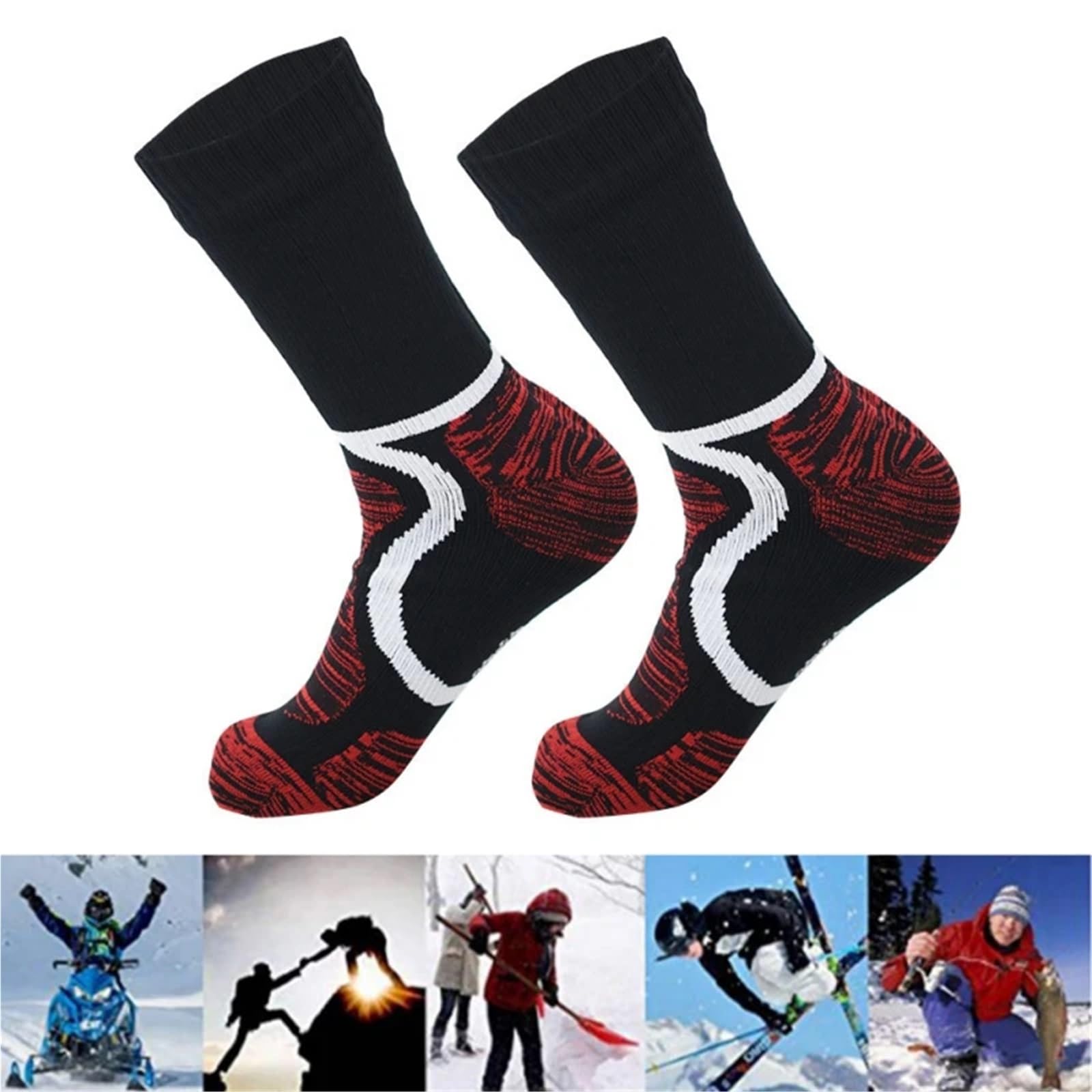 Calcetines Impermeables Calcetines impermeables y transpirables for actividades al aire libre, camping, caza, pesca, cálidos y suaves, for pesca, esquí, sin costuras, impermeables.