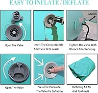 Vista 9 de Colchoneta inflable para gimnasia con bomba de aire eléctrica, pista de gimnasia para uso doméstico, entrenamiento, animadoras, niños, gimnasio, yoga