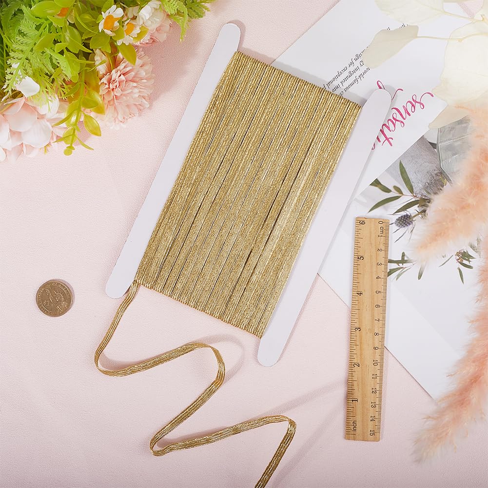 GORGECRAFT Glitzer Gummiband Gold - 6m X 4cm Metallisches Stretchband Für Nähen & Basteln