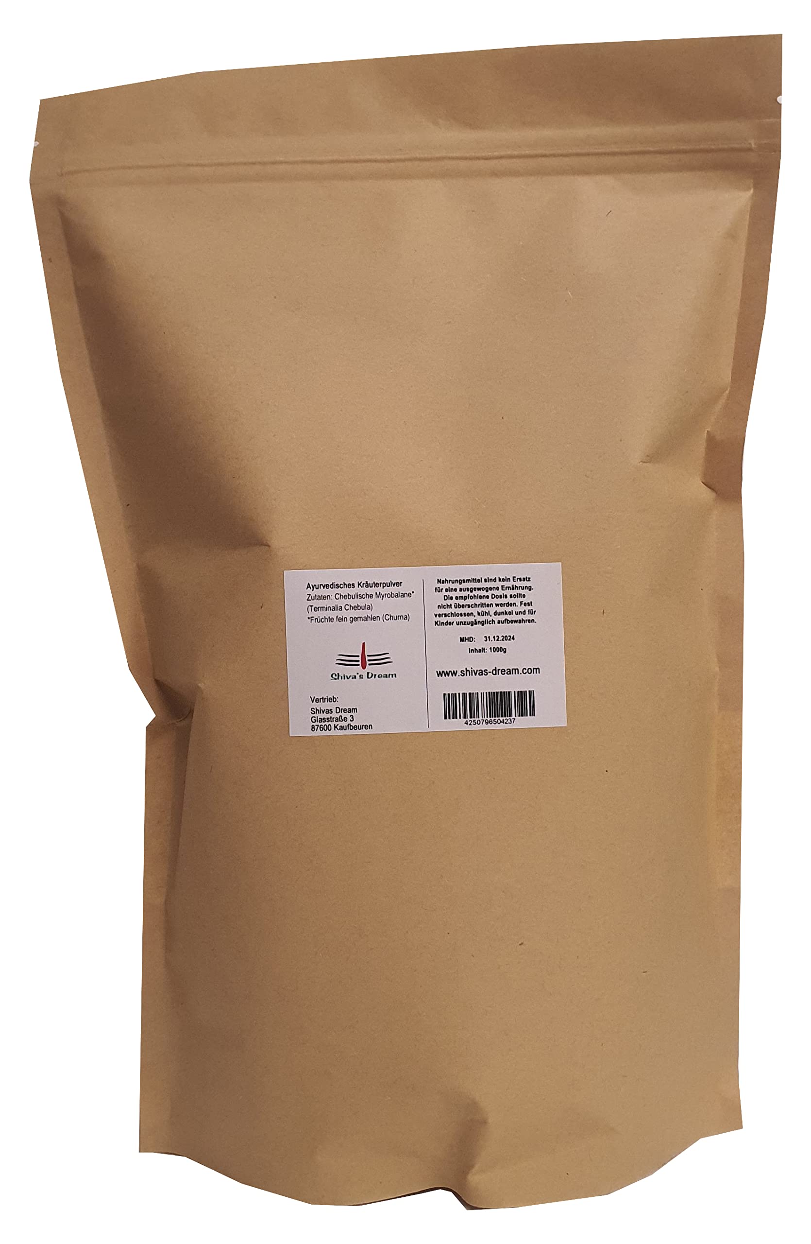 Haritaki Pulver fein vermahlen | 1000g | 1Kg | geprüfte Qualität aus Indien | Shiva's Dream | alle 3 Doshas im Gleichgewicht