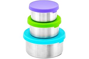 Versatile Weesprout Snack Containers: 18/8 Stainless Steel Leakproof Food Storage Trio