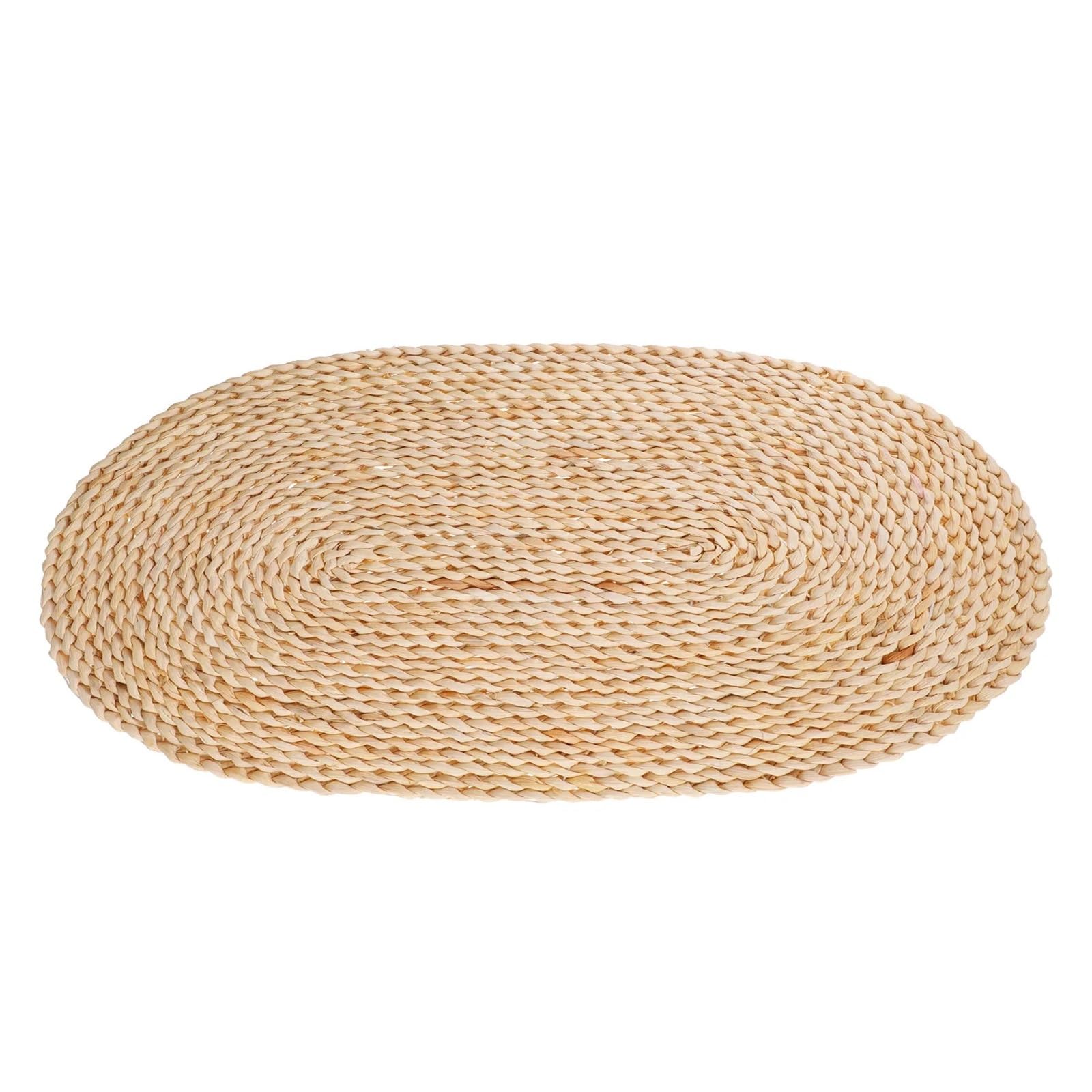 Paille tressée résistante chaleur pour set de table ovale