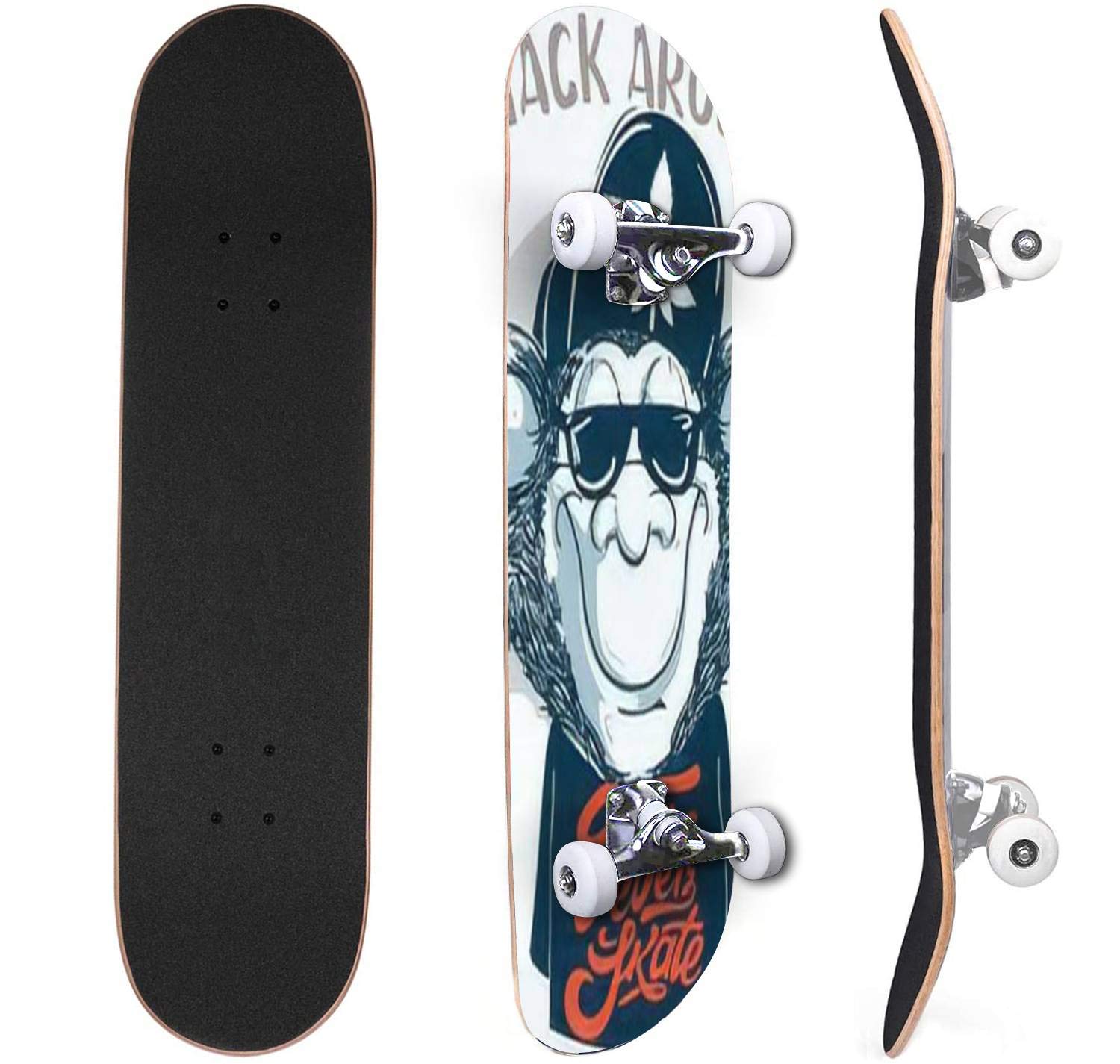 Classic Concave Skateboard Nature Festival Poster template for outdoor festival Flat cartoon Canadian Maple Trick Skateboards for Beginners and Professionals