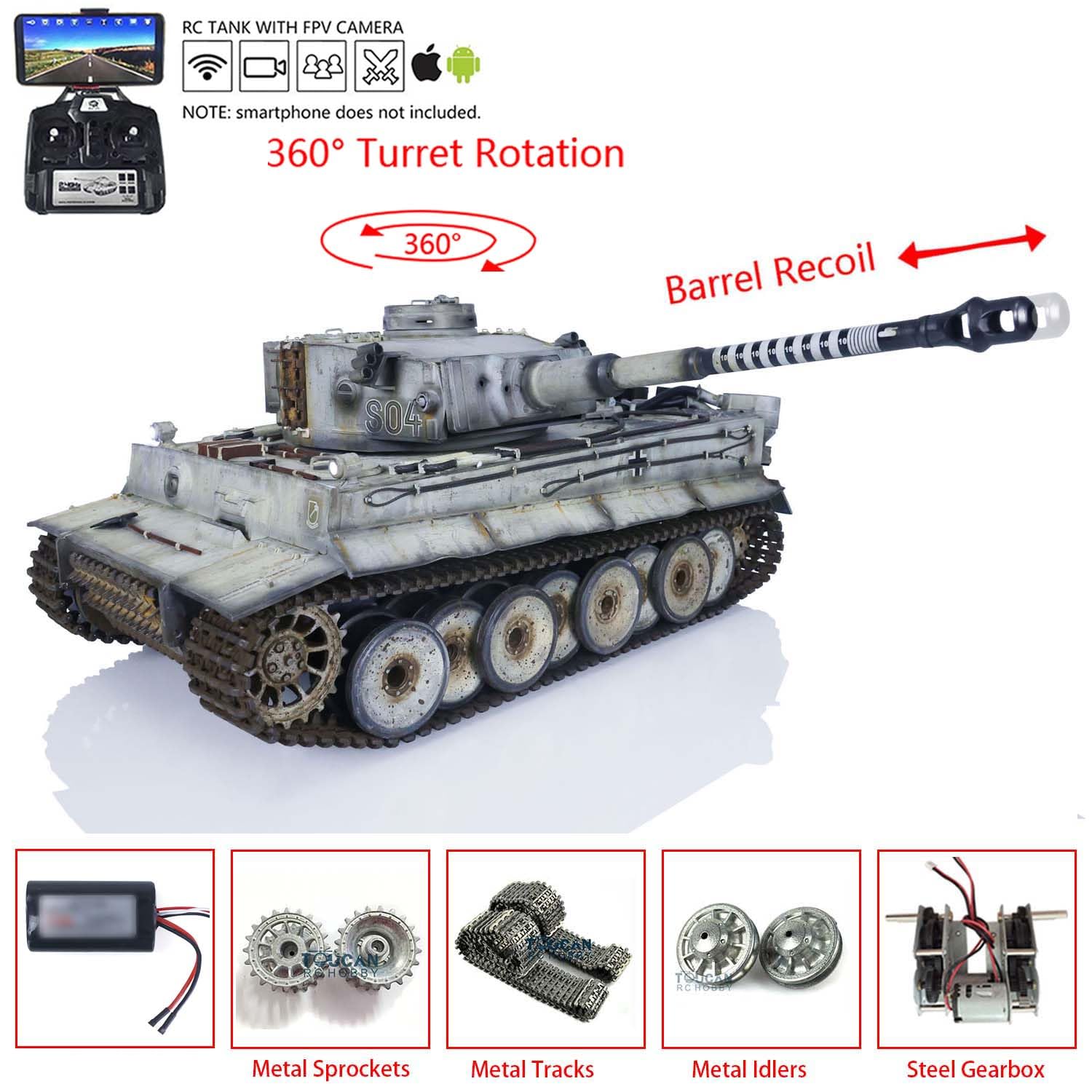ヘンロン 1/16 RCバトルタンク ドイツ タイガーI 戦車 動作未確認