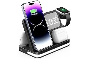 4-in-1 Wireless Charging Station: Charge iPhone, AirPods, Watch Simultaneously