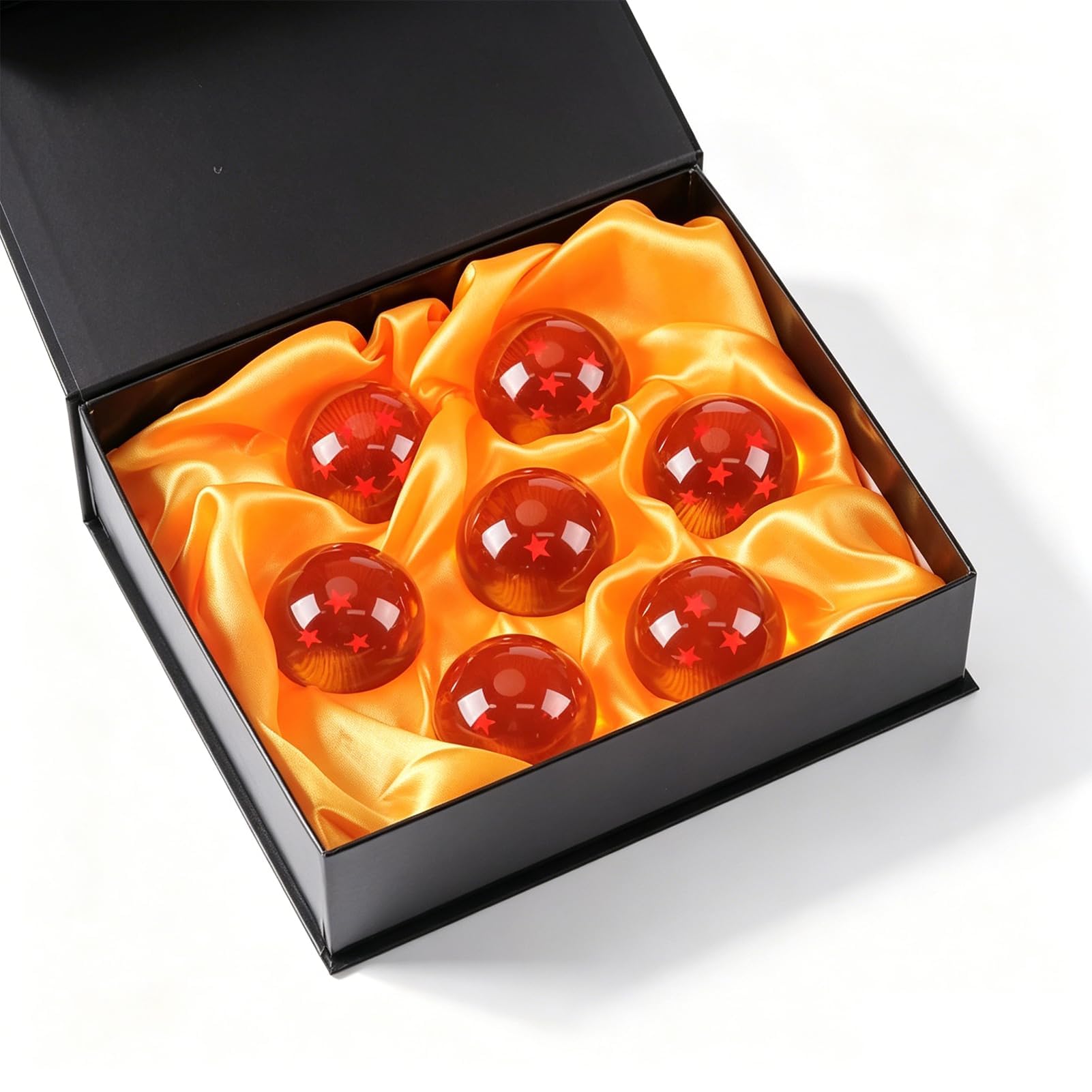 Dragon Ball Crystal Balls, DBZ Seven Star Replica Balls, Anime Resin Collectible Ornaments, Birthday Gift & Cosplay Photoshoot Prop, 7Pcs 4.3cm 1:1 Scale Dragon Stars Balls Premium Gift Box