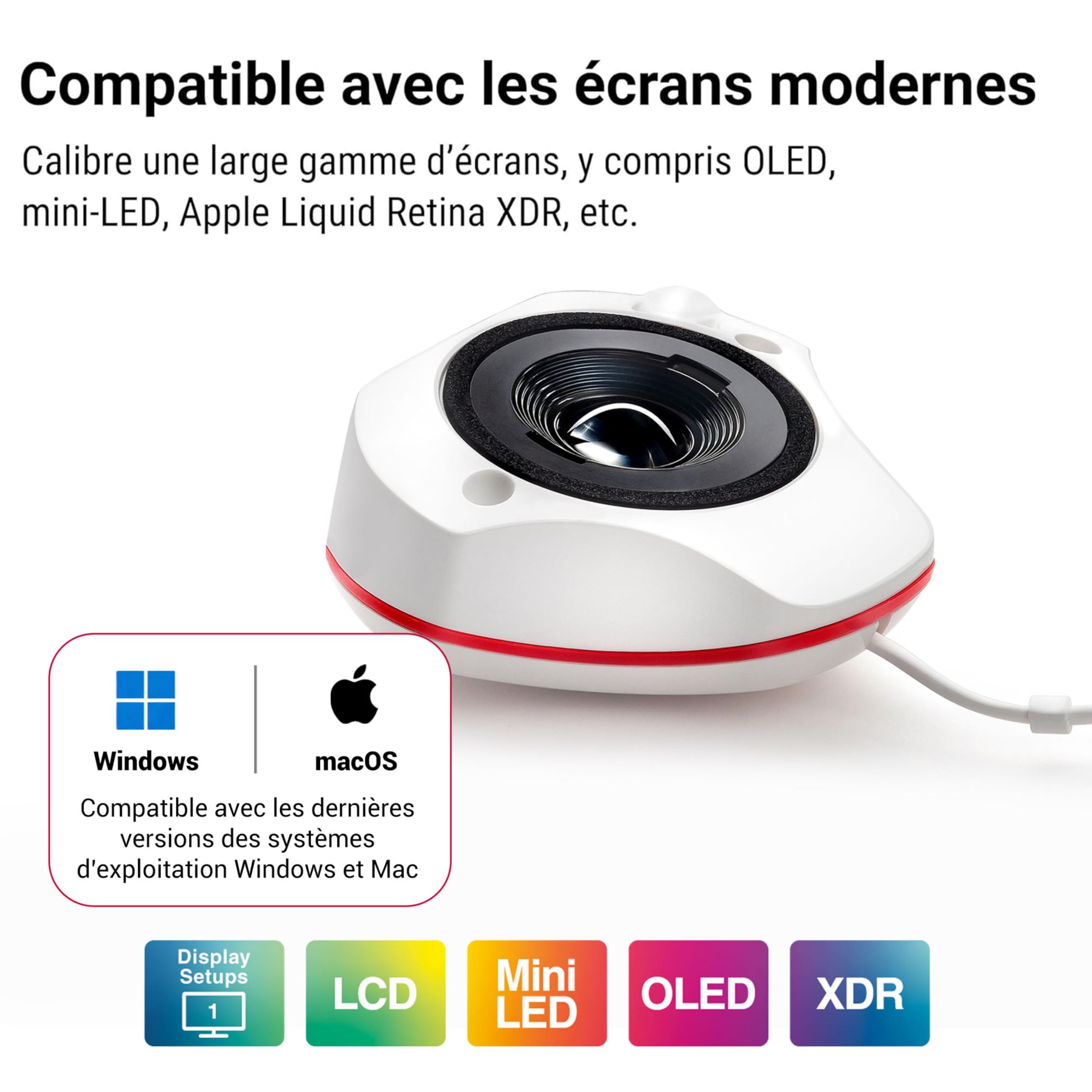 Datacolor Spyder - Calibrateur d'Écran pour Designers, Photographes et Créateurs de Contenu, Couleurs Fidèles, compatible OLED/LED, Outil de Calibration simple pour le Traitement d’Image