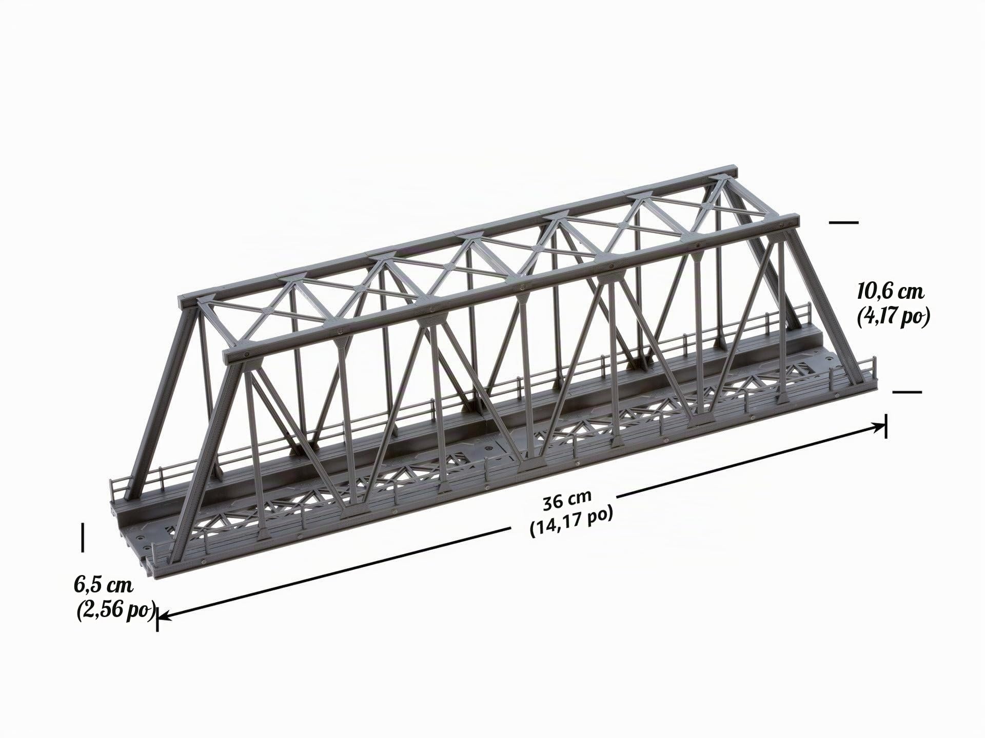 Noch - 21320 - Modélisme Ferroviaire - Bâtiment - Pont À Assembler - 36 X 65 X 1 Cm